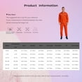 thumbnail image 3 of Sxiwei Mens Long Sleeve Work Coat Shirts with Long Pants Workshop Auto Mechanic Uniform Workwear Orange L/170, 3 of 3