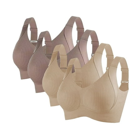 WCJM Thin Laceless Ring Comfortable Breathability Underwear Large Size Brater Buckle Female Bra Deep Vest Bralette Wireless Bra Balconette Bras AM Seamless wireless designs for all-day ease