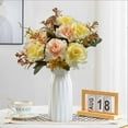 thumbnail image 6 of TZYUDK High-end Artificial Flowers Diamond Rose Artificial Flowers 5 Forks 10 Mini Roses Home Decoration Plastic Flowers Yellow Plastic, 6 of 6