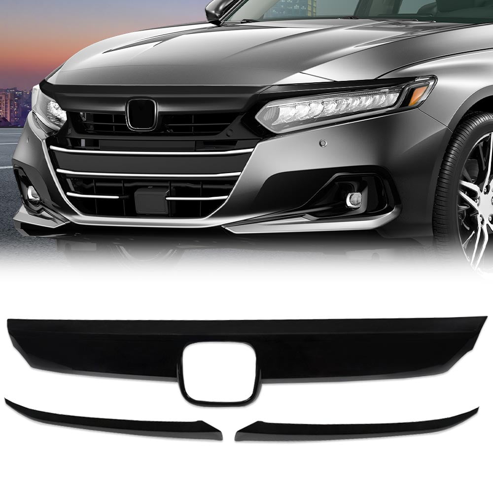 KARPAL Pair Lower Grille Moulding Trim For 2018-2020 Honda Accord Sedan – Left & Right Black