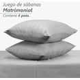 thumbnail image 2 of Juego De Sabanas Matrimonial Egipcian Premium 2,800 Hilos Modelo Gris Claro, 2 of 4