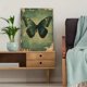 thumbnail image 5 of Qisvanset 12x16 Inch Green Abstract Butterfly Canvas Wall Art, Vintage Retro Insect Art Living Room Home Decor, 5 of 8
