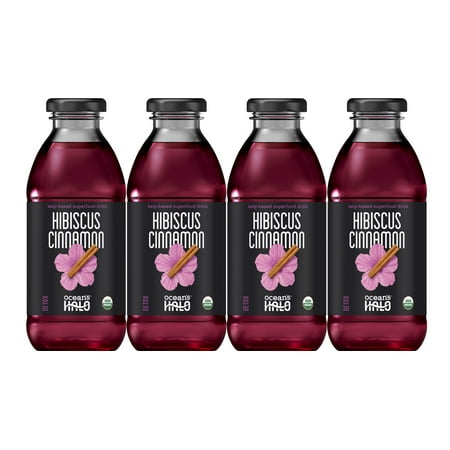 Ocean's Halo Organic Hibiscus Cinnamon Deep-Sea Water, 16 oz. per bottle, 4