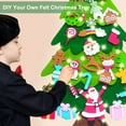 thumbnail image 2 of PayUSD DIY Lighted Felt Christmas Tree Set for Toddlers, Kids Door Wall Hanging Xmas Gifts Christmas Decorations, 3.2FT Family 3D Fake Xmas Tree with 30 pcs Detachable Ornaments, A Style, 2 of 7