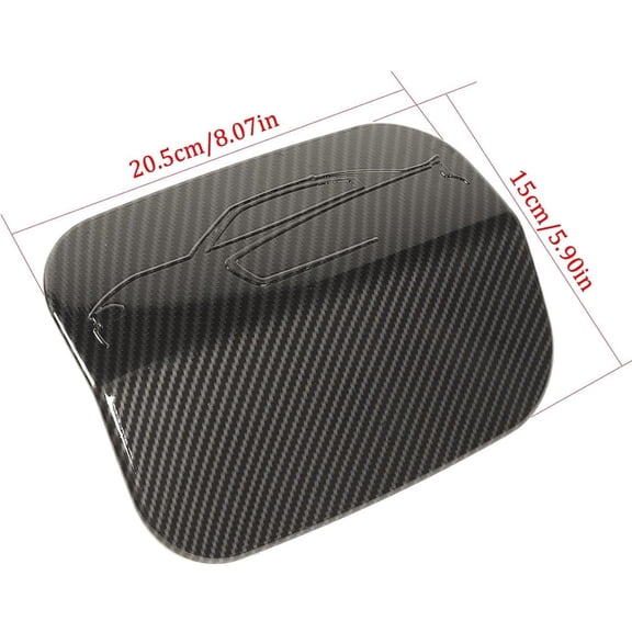 1× Carbon Fiber Look Door Fuel Tank Gas Cap Cover Trim For Dodge Charger 2015-23