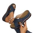 thumbnail image 3 of Willtoo Orthopedic Casual Sandals for Women Non Slip Slip on Arch Support Flat Wedge Sandals Wide Width Sneakers 2026 Soft Foam Shoes, 3 of 7