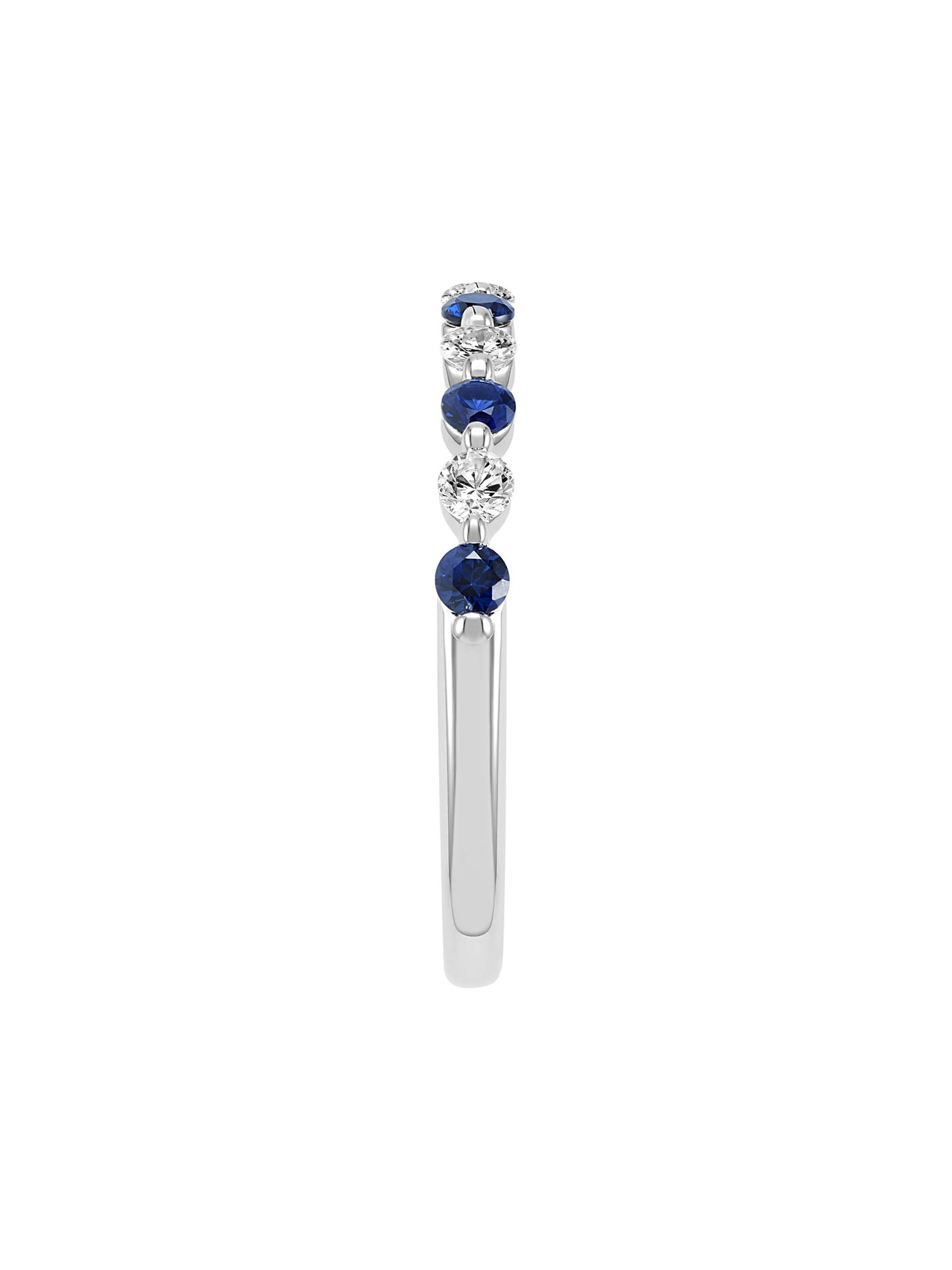 ☆Hei☆ ocean ring HE21SRSG016XXFR 3/4 Carat TGW Created Blue and White Sapphire Sterling