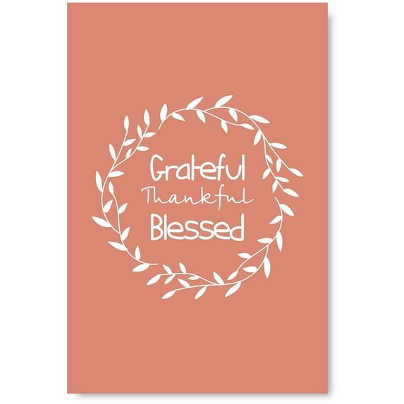 Awkward Styles Thanksgiving Canvas Wall Art Grateful Thankful Blessed Home Decor Prints
