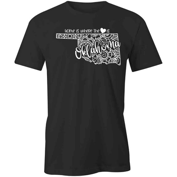 Home Is Where The Heart Is - Oklahoma T-Shirt | White Tee Gift