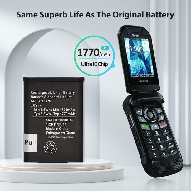 SCP-73LBPS Battery for Kyocera Flip Phone Battery Kyocera E4810