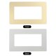 thumbnail image 3 of Placa de contorno de interruptor de doble gang de plástico de aluminio tono dorado brillante 216mm x 130mm, 3 of 5