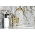 thumbnail image 2 of Kingston Brass KS2177TKL Bridge Bathroom Faucet with Brass Pop-up, Brushed Brass, 2 of 3