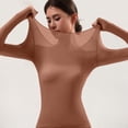 thumbnail image 5 of Fnooota Women's Thermal Tops, Stretch Long Sleeve Winter Warm Crew Neck Womens Base Layers Underwear Coffee Size XL, 5 of 9