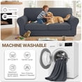 thumbnail image 6 of JIATER 4-Piece Sofa Cover Stretch Couch Cover Washable Sofa Slipcover Furniture Protector with 3 Cushion Covers,Sofa Light Gray, 6 of 7