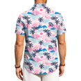 thumbnail image 6 of JULMCOMO Hawaiian Shirt for Men Tropical Print Collared Short Sleeve Casual Button Down Shirt Summer Beach Vacation Tees with Chest Pocket Red XL, 6 of 6