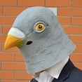 thumbnail image 4 of Máscara de pájaro de Halloween Máscara de cabeza de paloma de látex Máscara de disfraz de animal Unisex para adultos JAMW Sencillez, 4 of 5