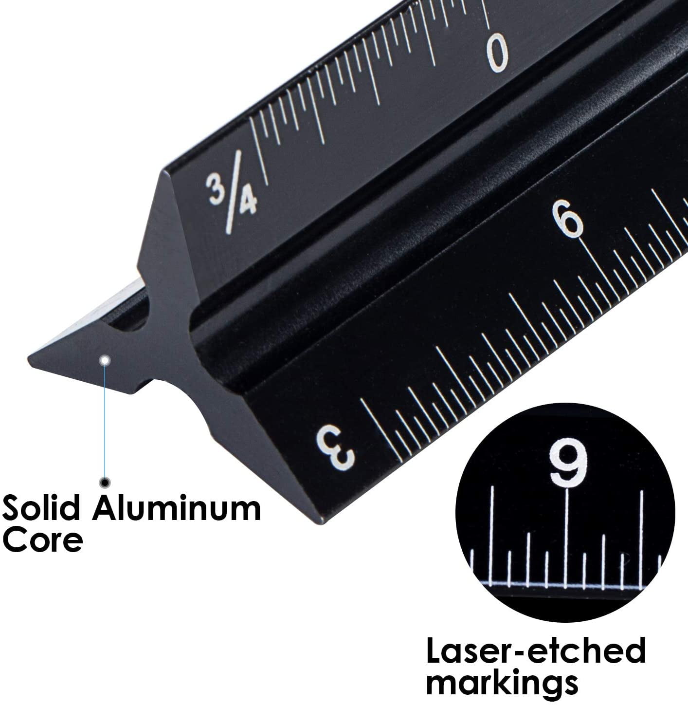 Simple Precision Architectural Scale Ruler (Laser-Etched) Solid