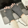 thumbnail image 5 of Rechargeable USB Heated Gloves - Removable & Washable Hand Warmers with Adjustable Temperature Settings, Quick Heat for Outdoor & Indoor Use - Ideal for Computer Work, Hiking, Camping Gray, 5 of 6