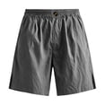 thumbnail image 6 of Women's Cotton Elastic Waist Casual Shorts with Pockets, Summer Buttons Shorts, Comfy Soft Shorts for Women, Casual Daily Summer Beach Vacation, Womens | VerBelle,Dark Gray XL, 6 of 7