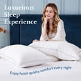 thumbnail image 3 of AQUZIN Feather Down Pillow King Size 2 Pack, Luxury Hotel Quality Bed Pillow, Medium Firm Support for Back, Stomach or Side Sleepers, 20x26in., 3 of 10