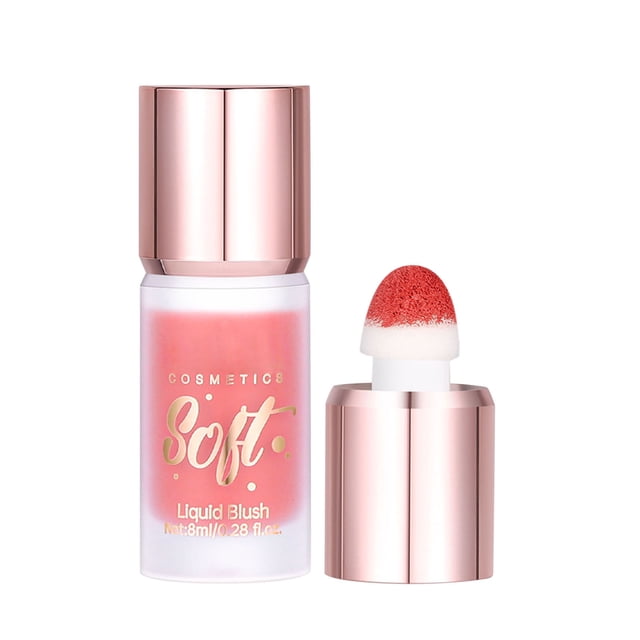 Liquid Makeup Stick Shimmery Liquid BlushSerum Tint Lightweight Liquid For Cheeks Weightless Watercolor Sheer Finish Practical Color Liquid Makeup For Cheeks Finish Devoted 8ml