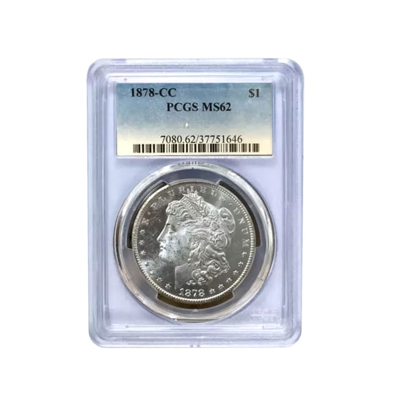 United States Mint 1878-CC Morgan Silver Dollar Coin MS62 PCGS Uncirculated Carson City Mint .7734 oz