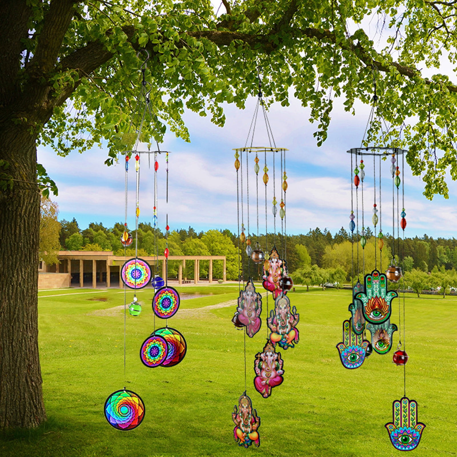 Watering Can Spiral Mobile Wind Chime Mobiles Metal Art Garden Decor Yard  Art Outdoor Chimes Chimes Patio Art Gifts for Mom 