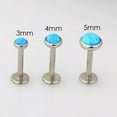thumbnail image 4 of GKNET Opal Lip Bar Labret Ring Threaded Ear Tragus Cartilage Stud Piercing Earing-OP05-1.2mm/6mm/5mm, 4 of 9