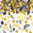 thumbnail image 1 of Confeti Deco Confeti Cumpleaños Confeti Decoración Fiesta Cumpleaños Mesa Confeti Plata Oro Negro 5 paquetes, 1 of 5