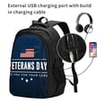 thumbnail image 2 of Balery Happy Veterans Day Mochila con carga USB para hombre y mujer - Mochila impermeable y antirrobo para portátil con puerto USB para viajes, trabajo, estudios y universidad, 2 of 7