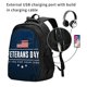 thumbnail image 2 of Fotbe Happy Veterans Day Mochila con Estampado y Puerto USB para Hombre y Mujer, Mochila Antirrobo, Mochila de Viaje, Mochila Escolar, Mochila Universitaria, 2 of 7