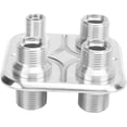 thumbnail image 1 of Yazoeia A/C Bulkhead, Car 4-Port Air Conditioning Bulkhead Hose Fitting Universal Modification Replacement for Performance(Silver) CJC912-140002, 1 of 9