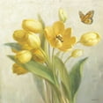 thumbnail image 2 of Nai, Danhui 26x26 Black Ornate Wood Framed with Double Matting Museum Art Print Titled - Yellow French Tulips, 2 of 4