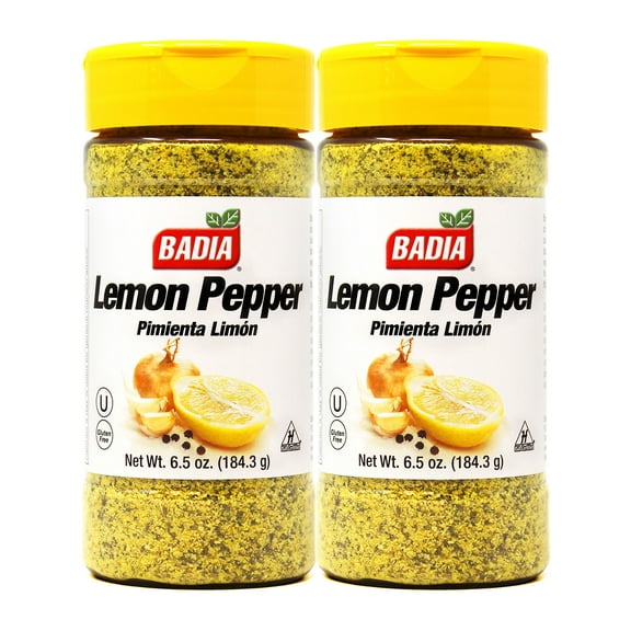 Badia Lemon Pepper Seasoning, 6.5 oz - Palatize Pack of 2