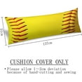 thumbnail image 3 of Sport Theme Body Pillow Cover Sports Baseball Worn Ball Laces Softball Laces Long Pillowcase with Zipper Retro Cushion Covers Decorative Soft Large Bedding Pillow Cases for Couch,Sofa,20"" x54,Yellow, 3 of 5
