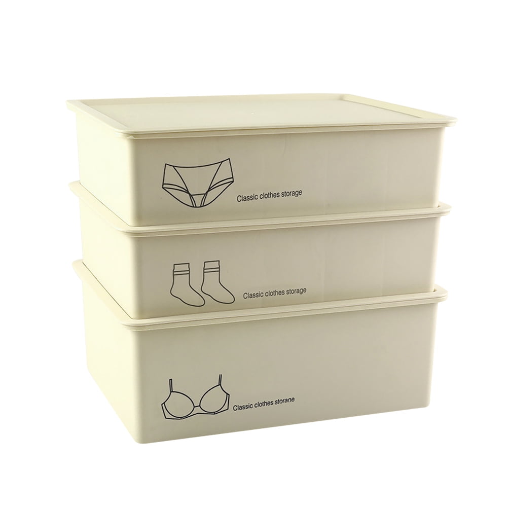 Underwear Sock Storage Box Stackable With Lid Underwear Sock Bra