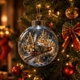 thumbnail image 2 of CHJK Glowing Christmas Story Ornament, Light-Up Mini Holiday Scene with Warm LED Light, Festive Keepsake Gift for Home Christmas Party Decoration, #6, 2 of 6