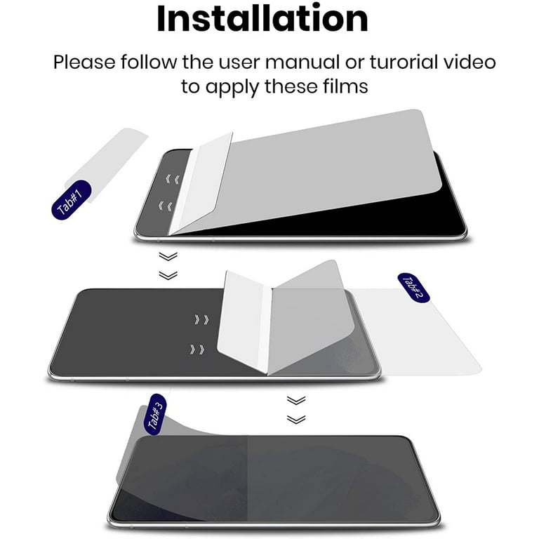 Privacy Screen Protector for Samsung Galaxy S22 Ultra - TPU Film [Fingerprint Works] Anti-peep Anti-Spy Case Friendly 3D Edge for Galaxy S22 Ultra