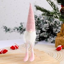 VOTRUDI Plush Gnome Ornament,Christmas Gifts Clearance,Faceless Doll Hanging Decor,Christmas Indoor Decor for Room Office Tabletop,Pink