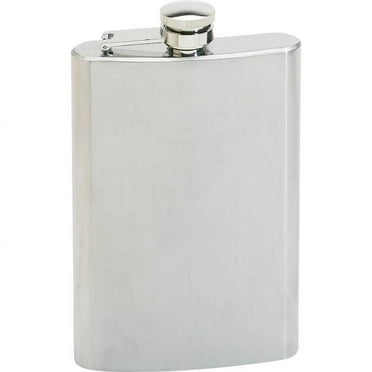 New 8oz TALL Thin FLASK Stainless Steel Hip Pocket Screw Down Cap Liquor Alcohol