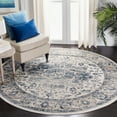 thumbnail image 2 of SAFAVIEH Oregon Augustine Floral Bordered Area Rug, Ivory/Blue, 4' x 4' Round, 2 of 7