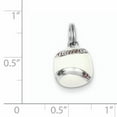 thumbnail image 2 of Beautiful Sterling Silver 3D Enamel Baseball Charm, 2 of 2