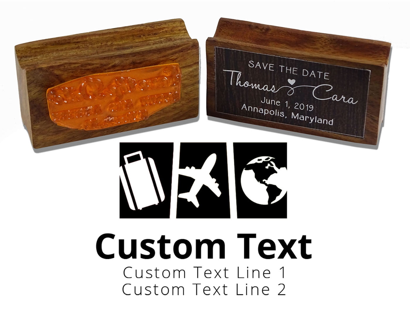 Printtoo Custom Travel Logo Design Business Wood Mounted Envelope