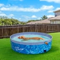 thumbnail image 3 of All For Paws Chill-Out 2-in1 Dog Swimming Pool & Splash Pad, 63” Outdoor Dogs Water Sprinkler Toy & Bathing Pool for Summer Fun, Large (63” x 11.8”), 3 of 8