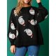 thumbnail image 5 of Sudadera con lentejuelas de hombre de jengibre de Navidad para mujer, sudadera con cuello redondo con pompones y color rosa para mujer, Año Nuevo 2024, 5 of 5