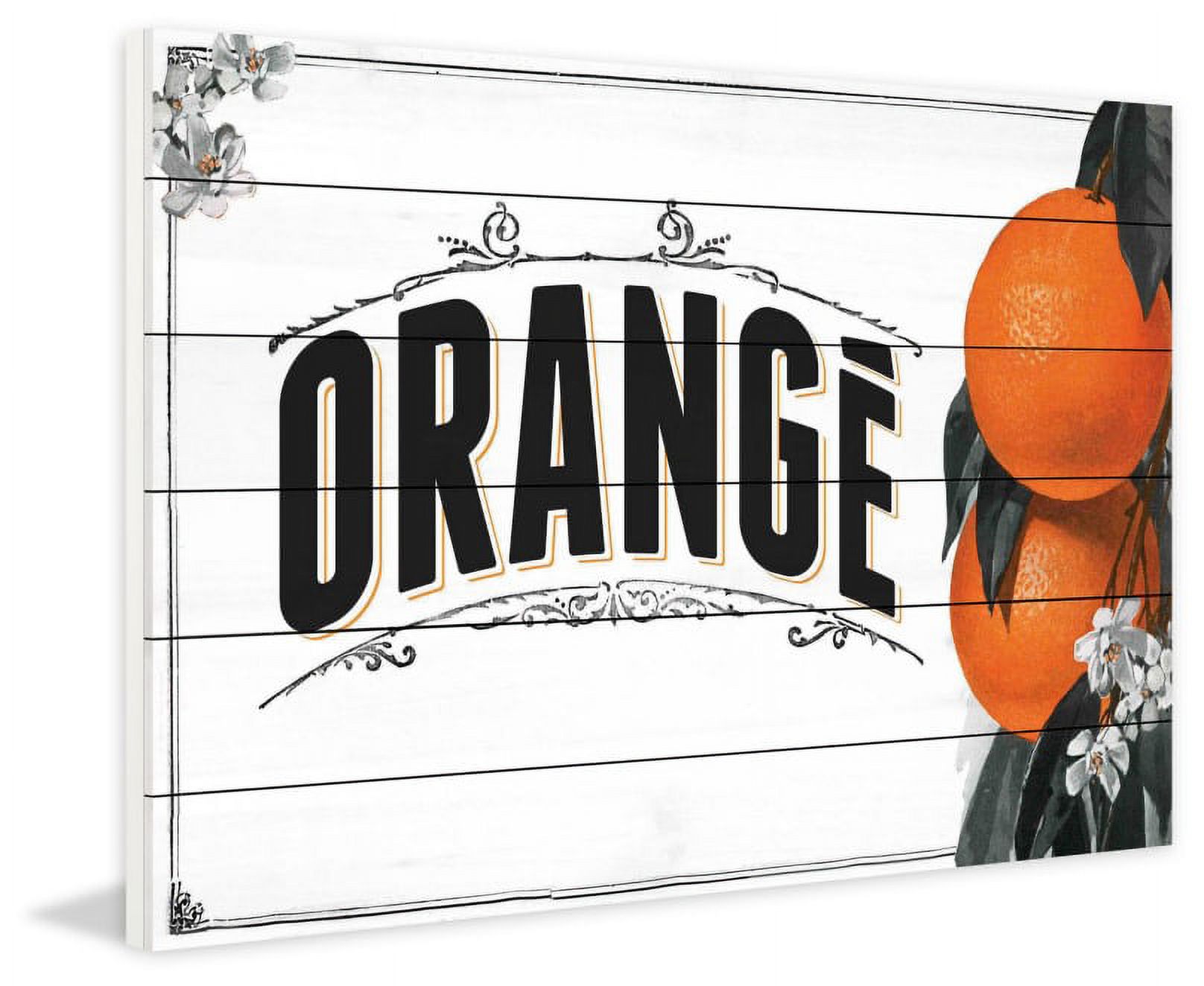 Marmont Hill "French Produce Orange" Painting Print on White Wood