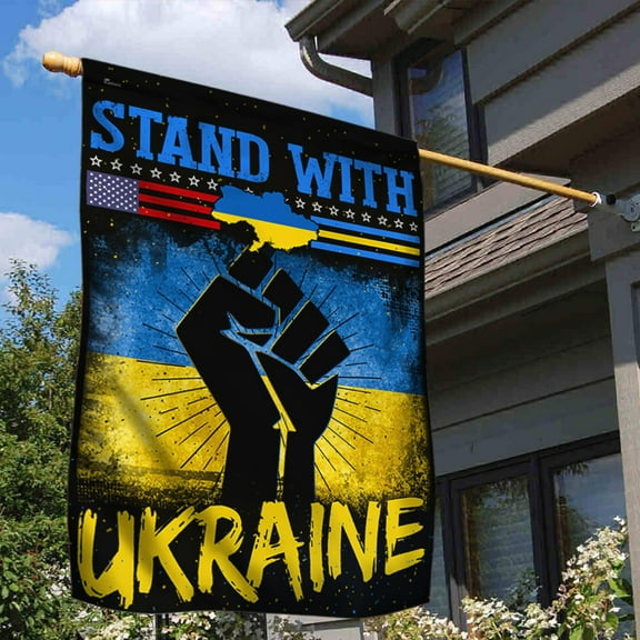 Flagwix Support Ukrainian Flag Stand With Ukraine LHA2111F Ukraine Flags, Indoor Outdoor Decoration - House Flag (29.5" x 39.5")