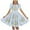 Blue B, variant on Girls Short Sleeve Dress Crew Neck Easter Egg Bunny Print A-Line Casual Summer Dresses for Teens Blue Size 13-14 Years