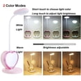 thumbnail image 2 of Pink Desk Lamp for Girls Bedroom Cute Desk Lamp 6 in 1 Eye-Caring Study Table Lamp for Kids Girls Women College Dorm Bedroom Reading,Stepless Dimming, 2 of 6