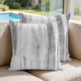 thumbnail image 2 of 16x16 Pillow Covers Set of 2, Light Gray Ombre Square Throw Pillow Covers for Couch/Sofa/Living Room, Modern Abstract Art Oil Painting Decorative Soft Pillowcases for Couch Throw Pillows, 2 of 9